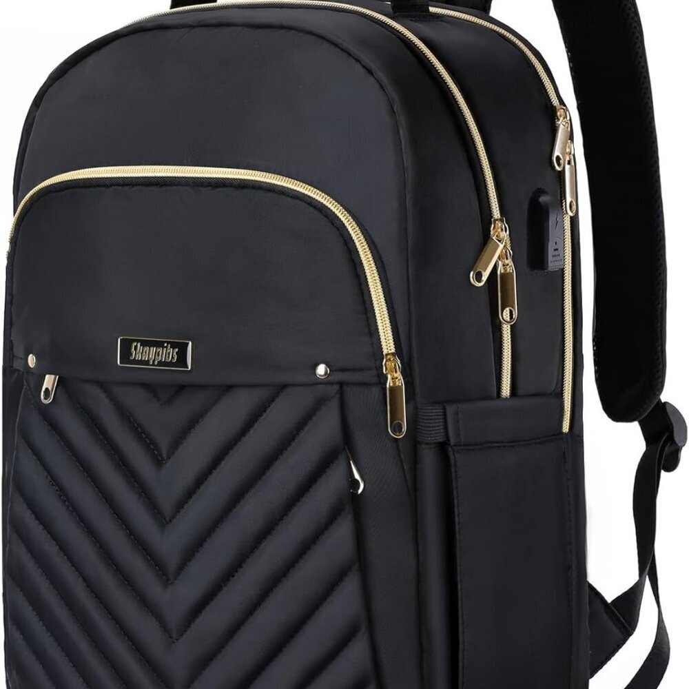 Black Backpack for Women, School Backpack for Girls, Daypack Bookbag, Kids Book